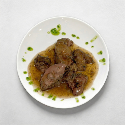 Печень куриная жареная 130г