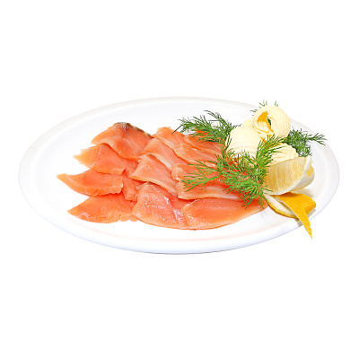 Филе семги слабосоленое с луком