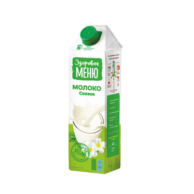 Молоко соевое здоровое меню 1л кк