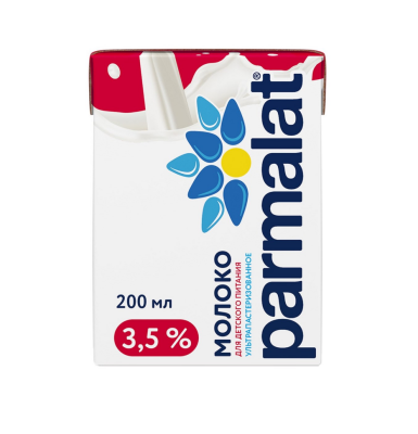 Молоко Parmalat ультрапастер 3.5% 0.2л тб для дет пит/м БЗМЖ