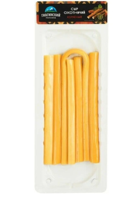 Сыр гиагинский мз охотничий копченый 40% 80г БЗМЖ