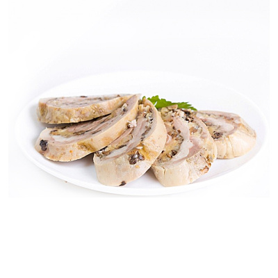 РУЛЕТ ИЗ ЦЫПЛЕНКА С СОУСОМ ДЕМИГЛАС 120 Г 