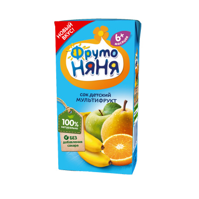 Сок Фрутоняня мультифруктовый 200мл