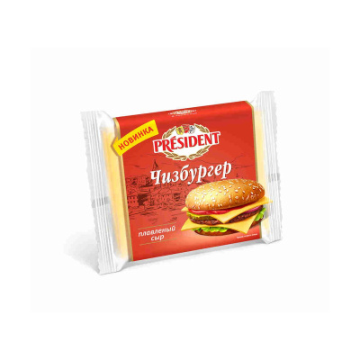 Сыр Президент Чизбургер плавленый 40% 150г Россия