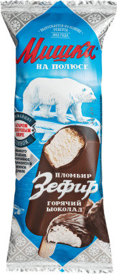 Мороженое Шин-лайн 70г эскимо пломбир Мишка на Полюсе зефир в горячем мягком шоколаде