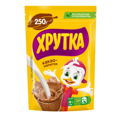 Какао напиток Хрутка пакет 250г