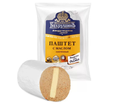 Паштет люкс печеночный с маслом бахрушинъ
