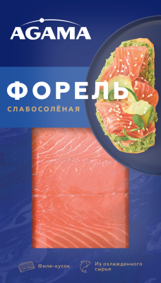 Форель филе кусок сс 180г ву агама