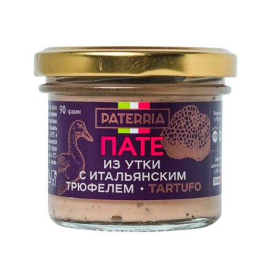 Пате патеррия 90г сб из мяса утки с итал трюфелем