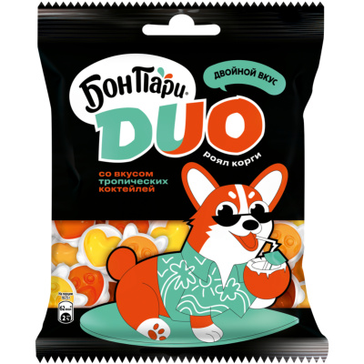 Мармелад бон пари 100г пп дуо роял корги двойной вкус