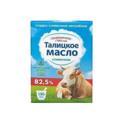 Масло сливочное крестьянское Талицкий м/з 82,5% Россия