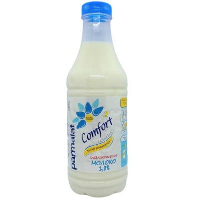 Молоко пармалат комфорт 1,8% 0.9л пбут безлактозное /м