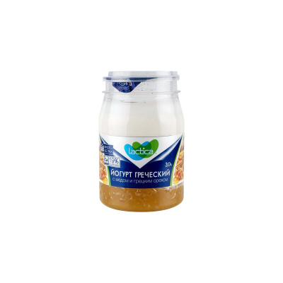Йогурт Греческий Лактика с медом и грецким орехом 3% 190г п/б Россия