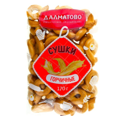 Сушки далматово горчичные 170г пп