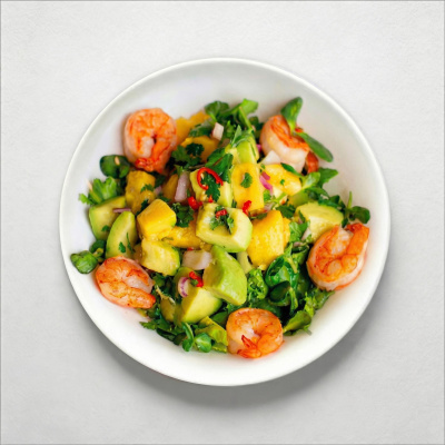 Салат Экзотика с креветками