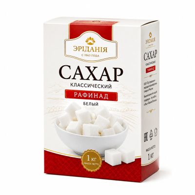 Сахар эридания белый классический рафинад 1кг кк