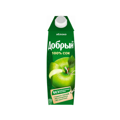 Сок Добрый яблоко осветленное 1л т/п Россия